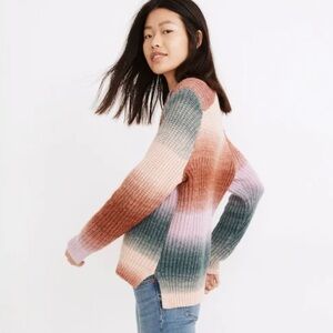 Madewell Space-Dyed Button-Shoulder Pullover Sweater